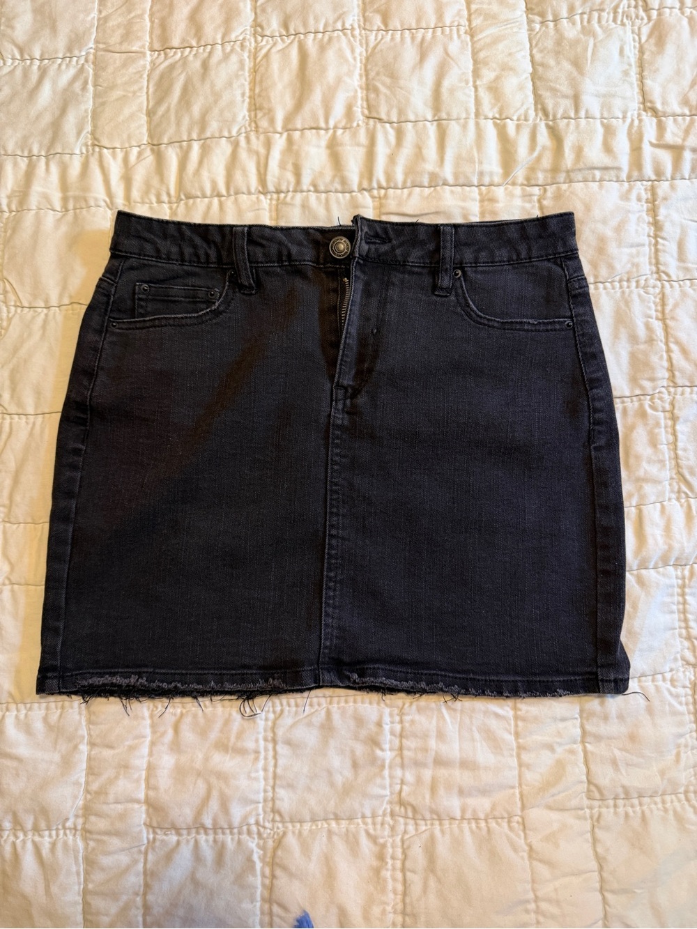 Black Denim Mini Skirt - Classic Women's Skirt
